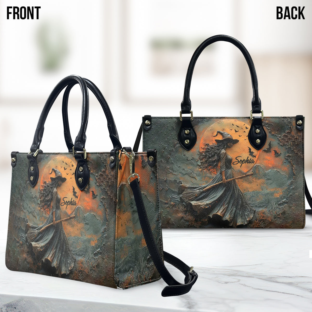 Beautiful Witch - Personalized Witch Leather Handbag