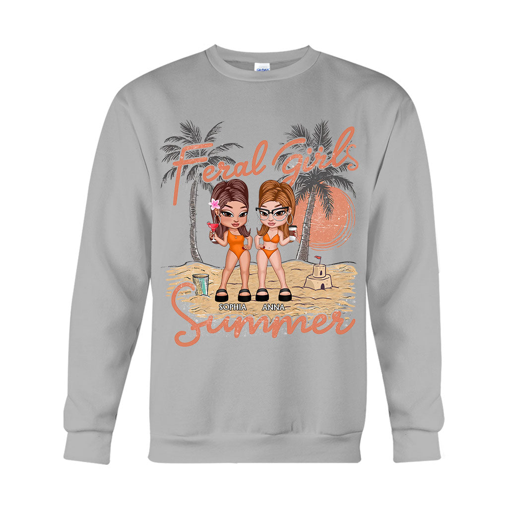Feral Girls Summer - Personalized Bestie T-shirt And Hoodie