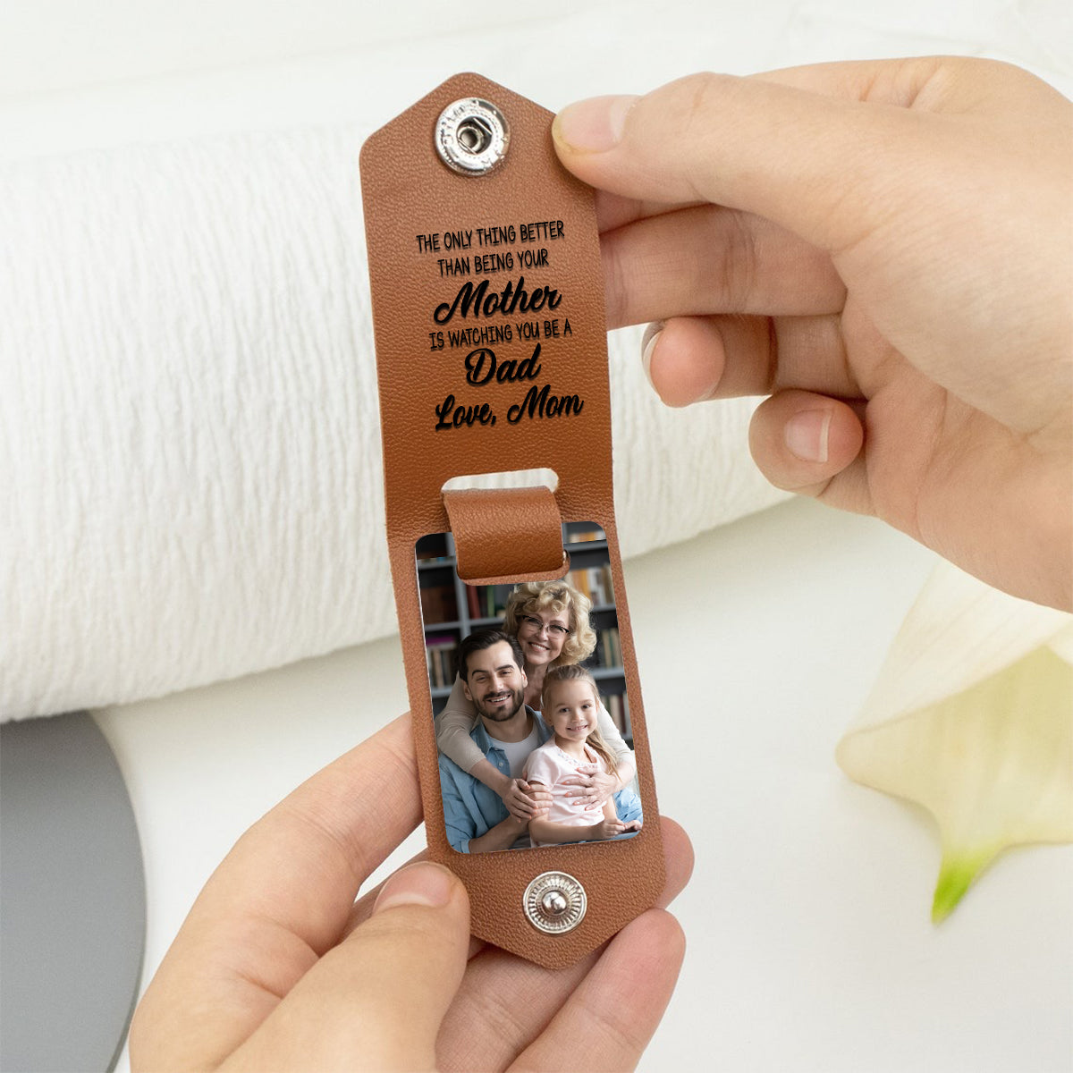 To My Son - Personalized Son Photo Album Keychain