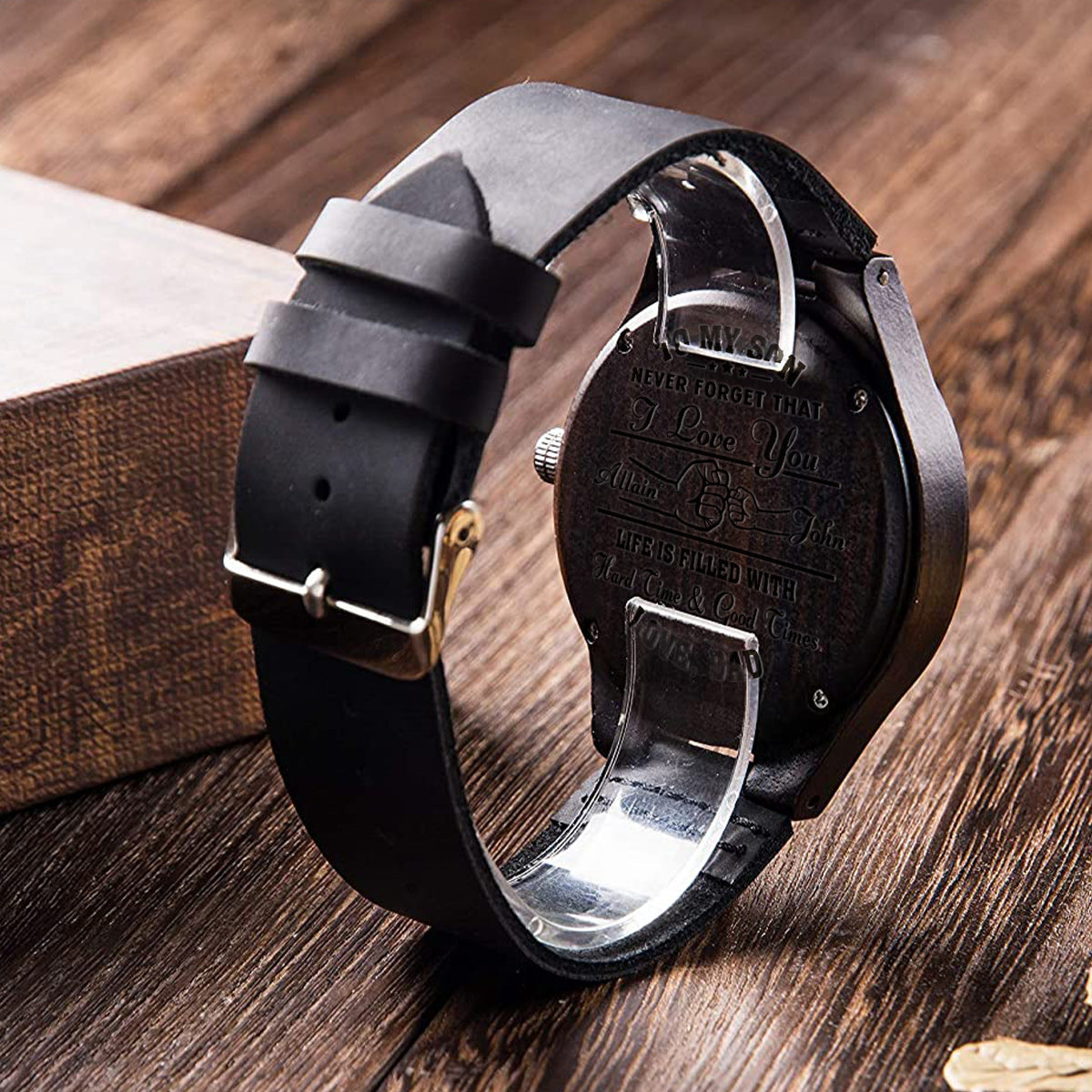 To My Son - Personalized Son Engraved Wooden Watch