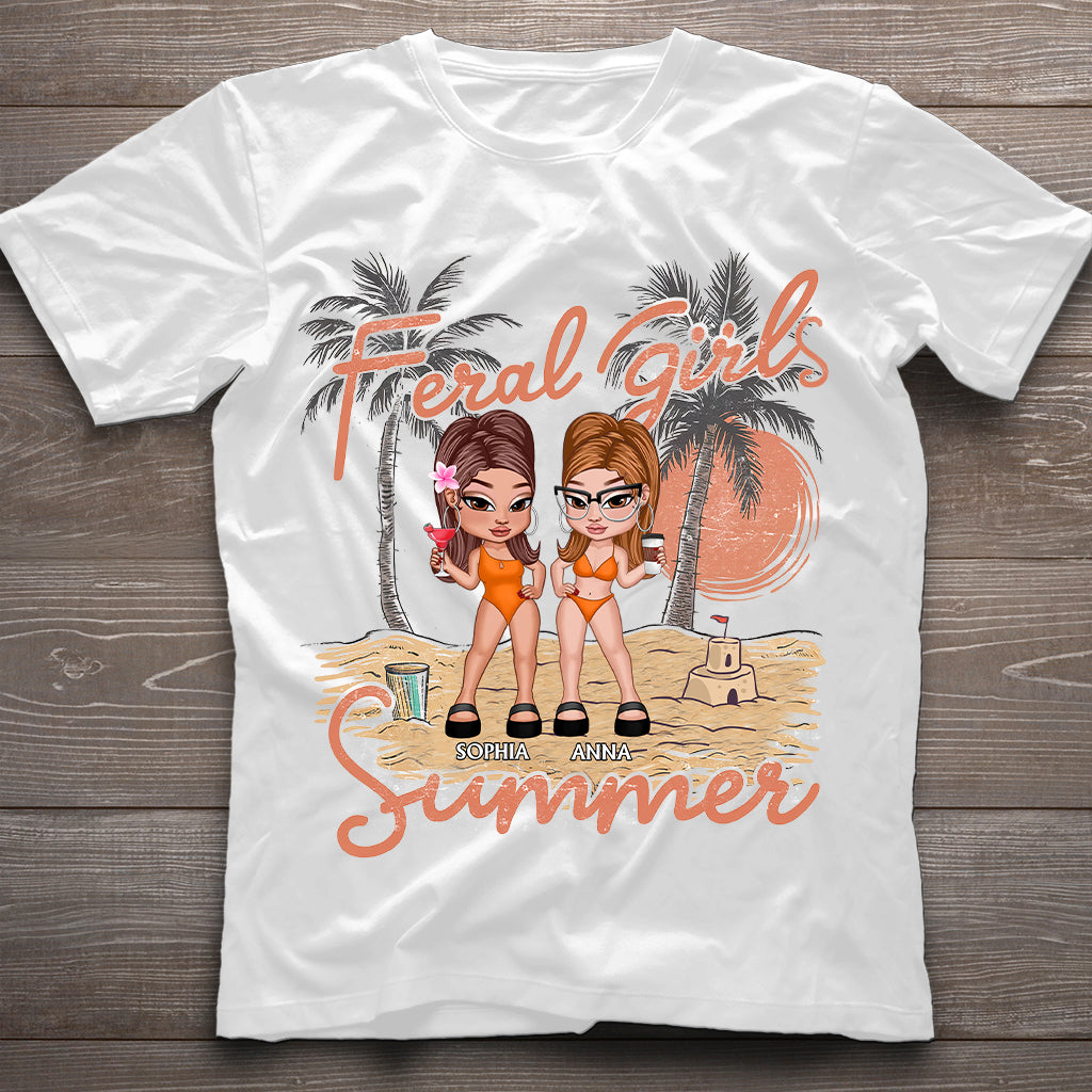 Feral Girls Summer - Personalized Bestie T-shirt And Hoodie