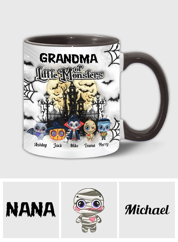 Grandma Of Little Nightmares - Personalized Grandma Accent Mug
