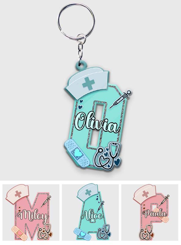 Nurse Letter - Personalized Nurse Keychain