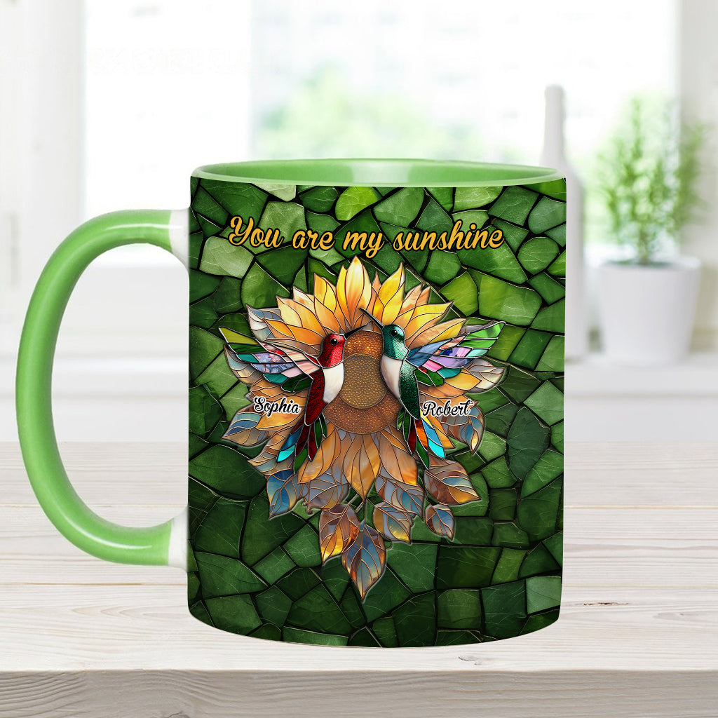 You Are My Sunshine - Personalized Couple Accent Mug