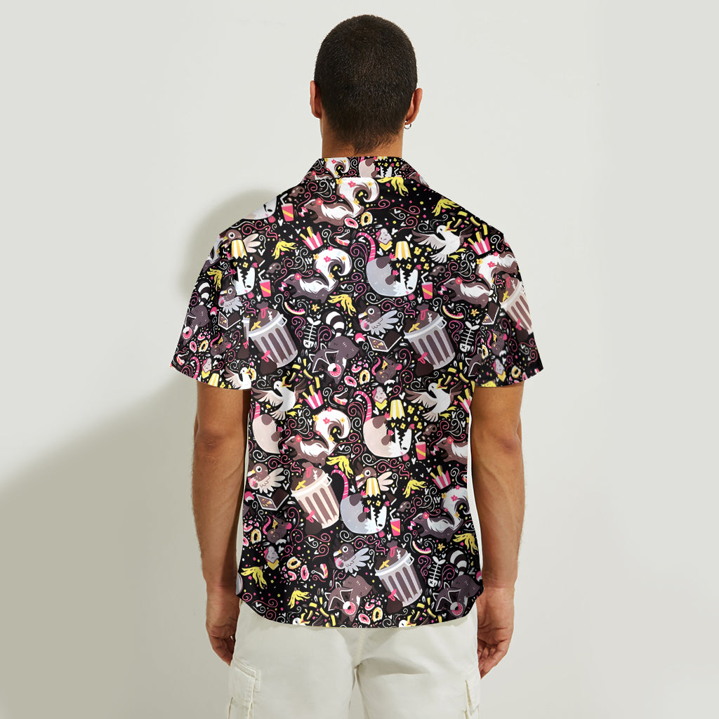 My Spirit Animal Eats Trash - Personalized Raccoon Hawaiian Shirt