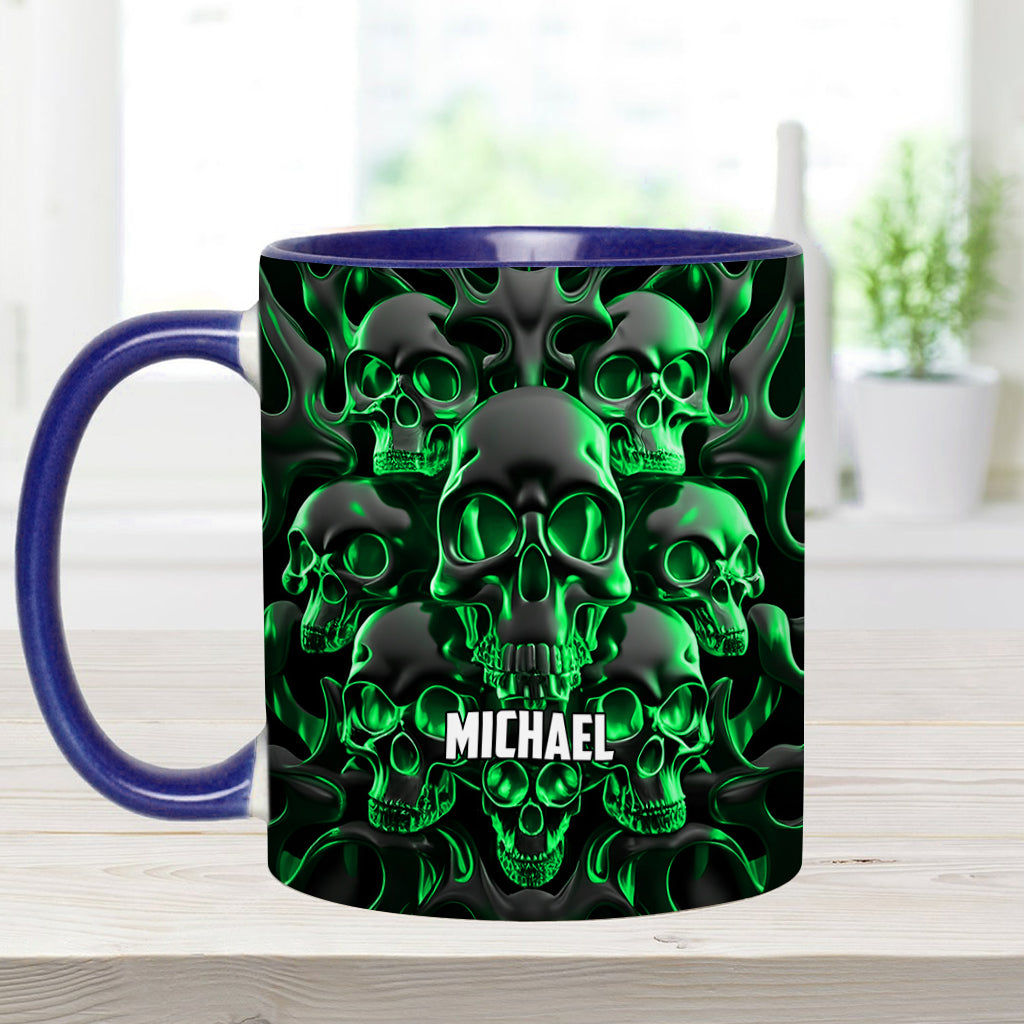 Melted Skull - Personalized Skull Accent Mug