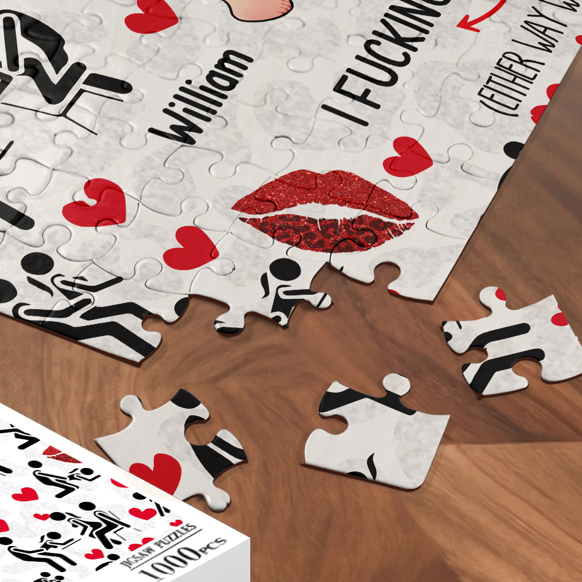 I Love You - Personalized Couple Jigsaw Puzzle