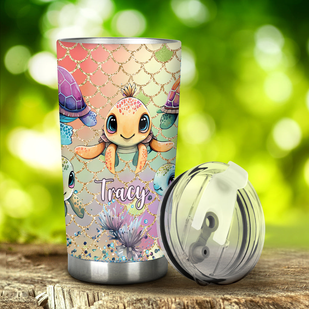 Cute Turtles - Personalized Turtle Tumbler