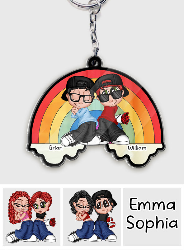 I Like You And I Love You - Personalized LGBT Support Keychain