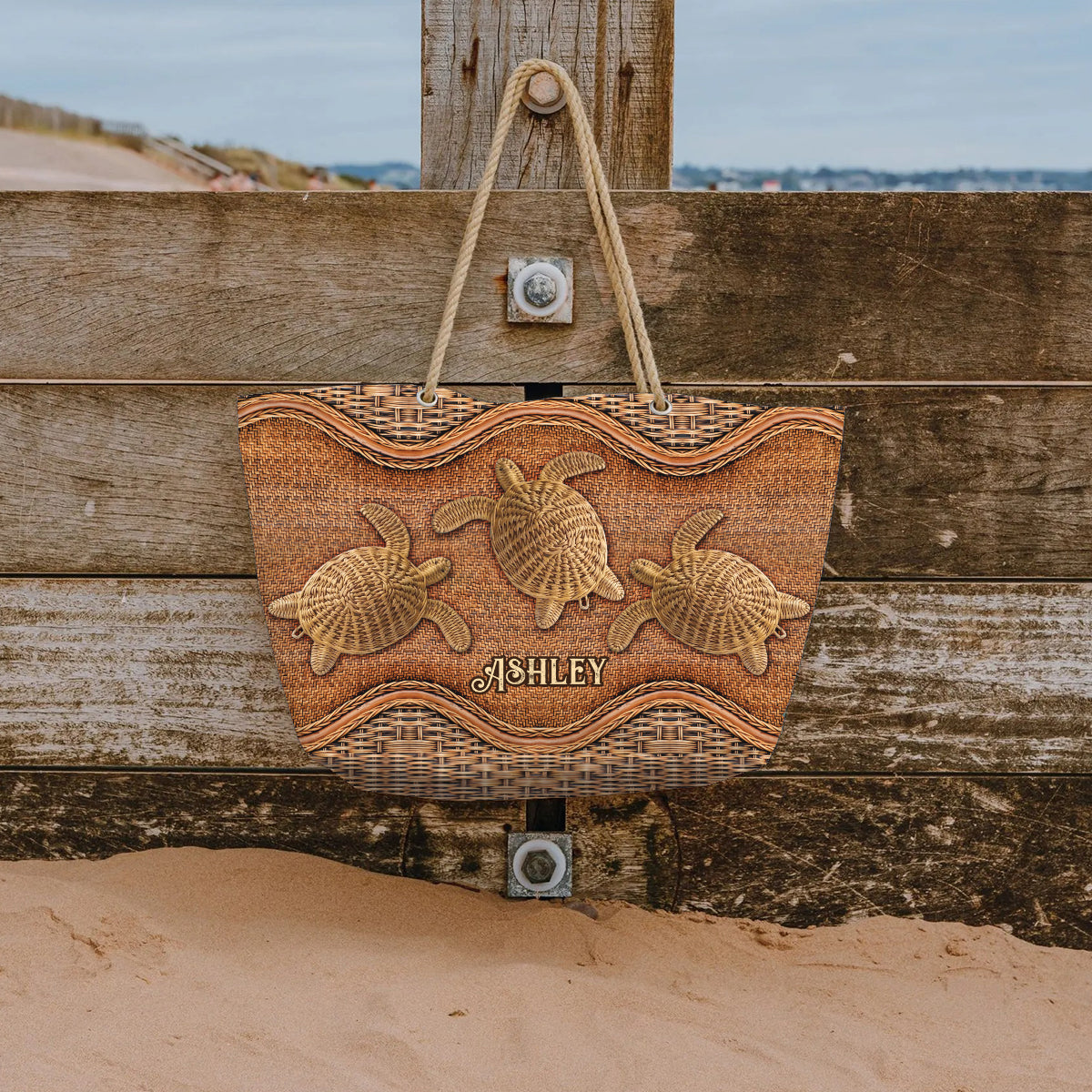 Awesome Turtle - Personalized Turtle Beach Bag