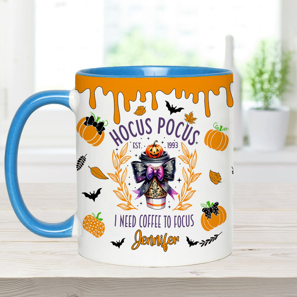 I Need Coffee - Personalized Witch Accent Mug