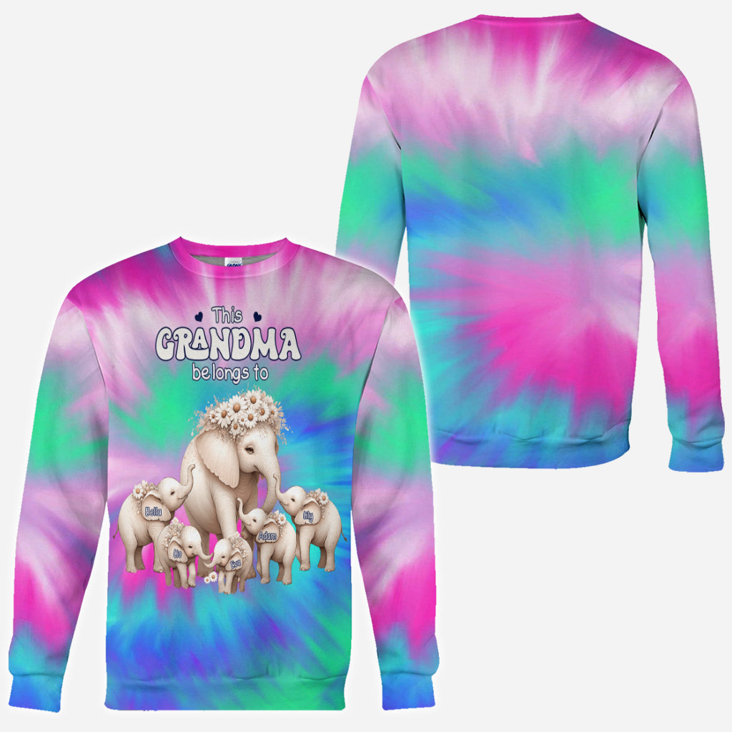 This Grandma Belongs To Daisy Elephant Version - Personalized Grandma All Over Shirt