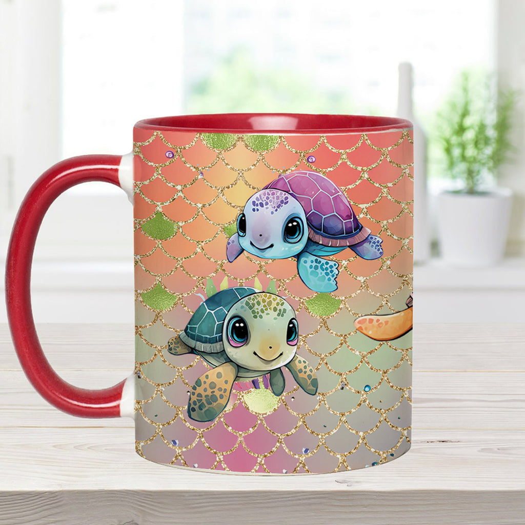 Cute Turtles - Personalized Turtle Accent Mug