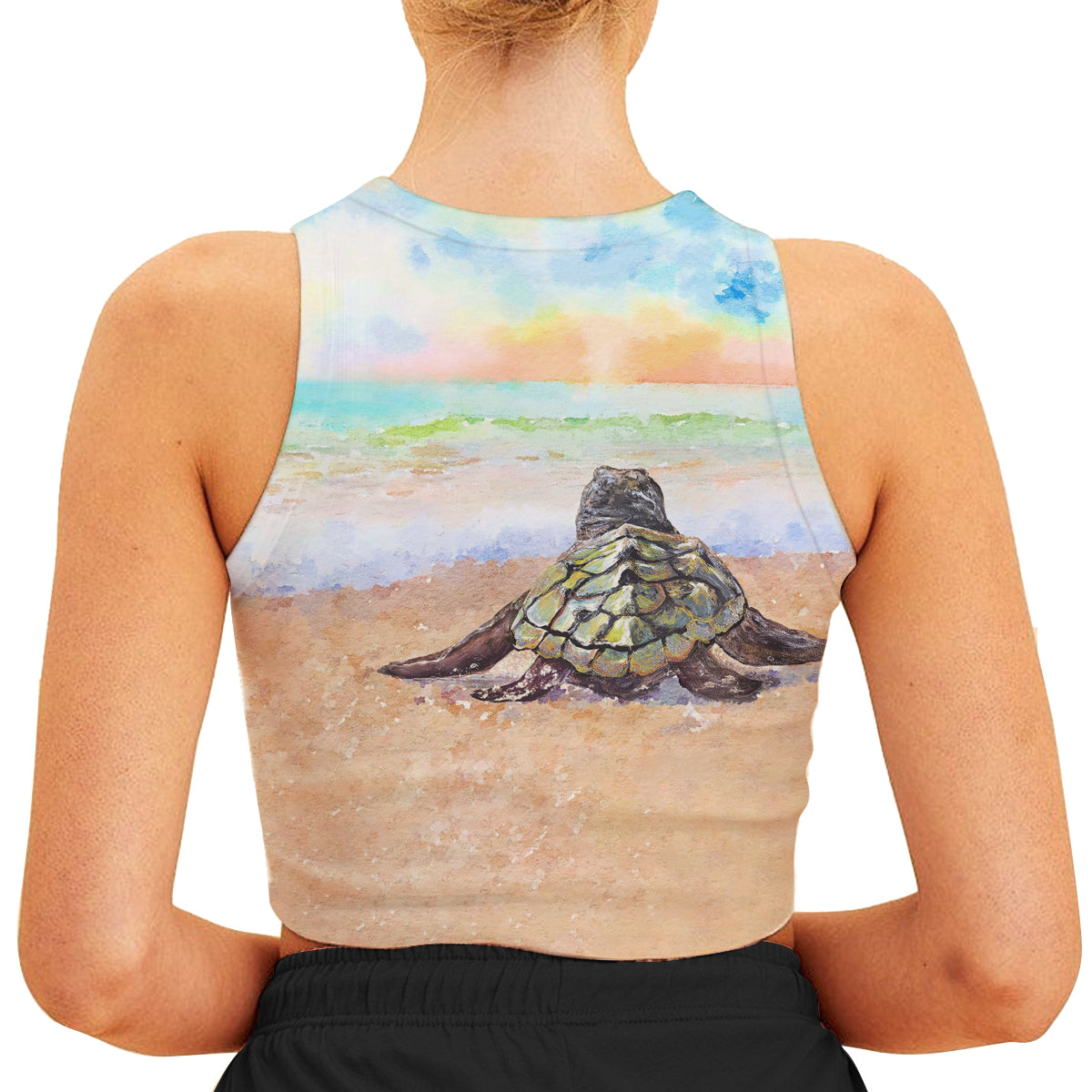 Love Turtles - Personalized Turtle Crop Tank Top