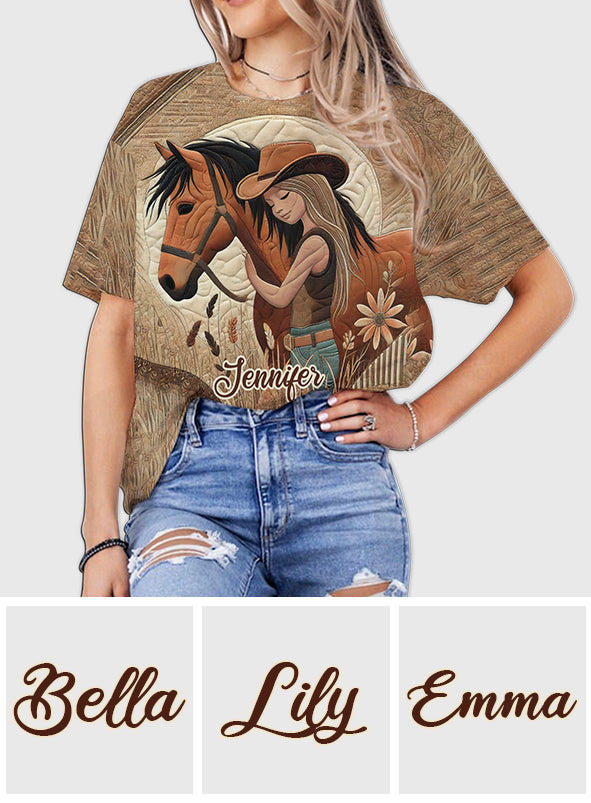 Horse Lovers - Personalized Horse All Over Shirt