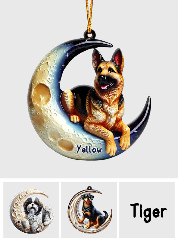 J'aime mon chien - Ornement personnalisé pour chien