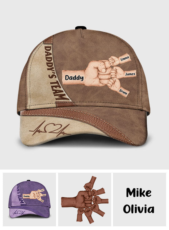 Daddy's Team Fist Bump - Personalized Father Classic Cap