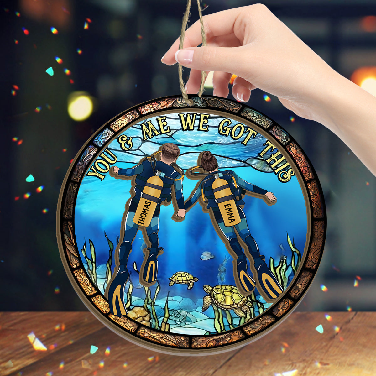 We Got This - Personalized Scuba Diving 2 Layered Window Hanging Suncatcher