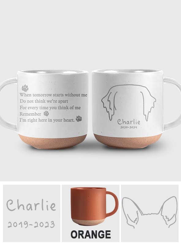 Quand demain commence sans moi - Mug en céramique personnalisé avec gravure pour chien
