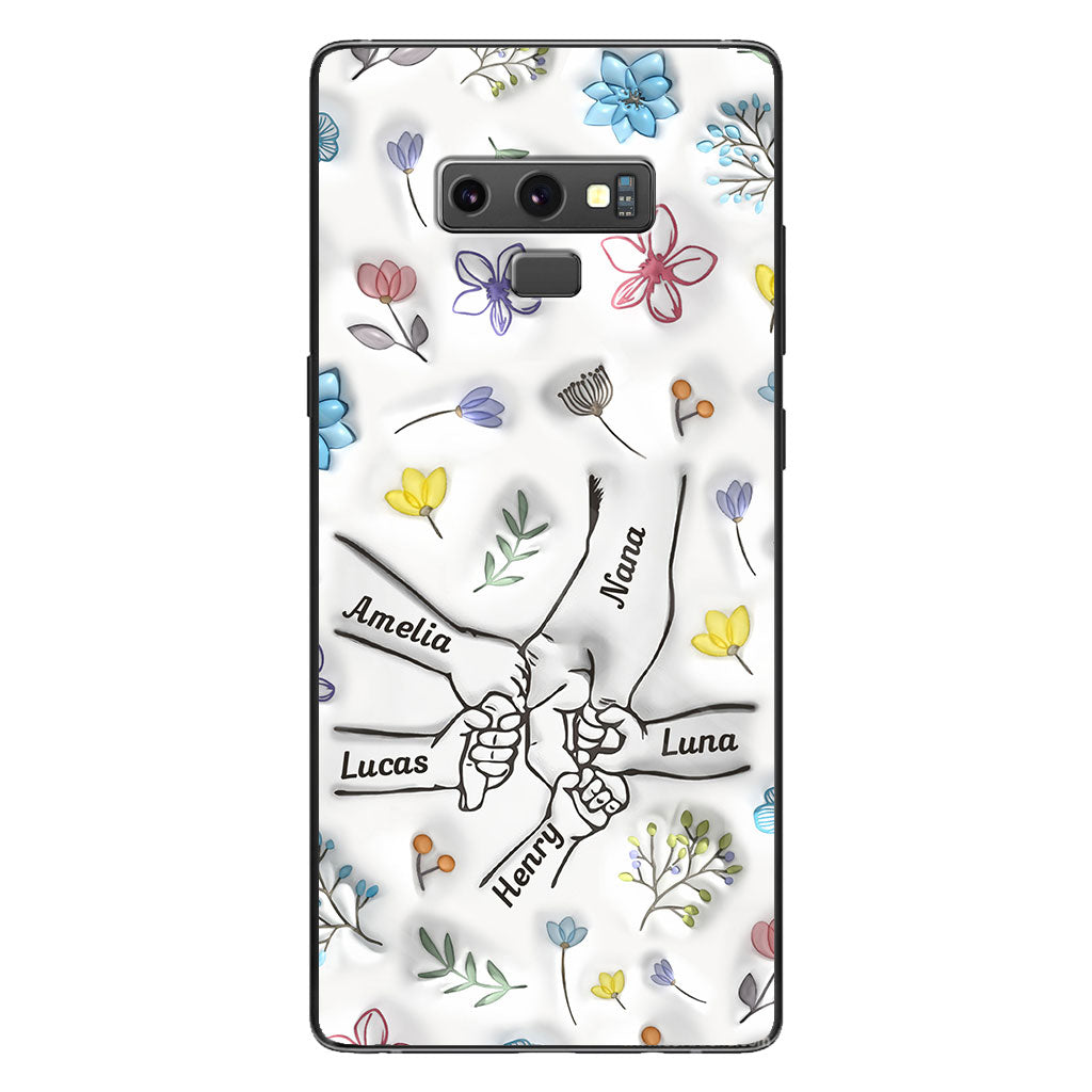 Holding Hands Grandma Mom Nana - Personalized Grandma Phone Case