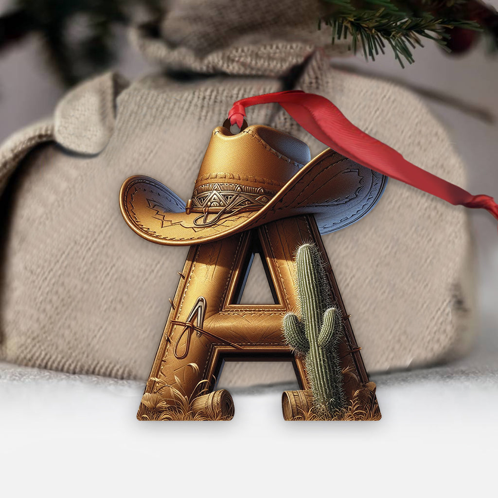 Western Letters - Personalized Ornament