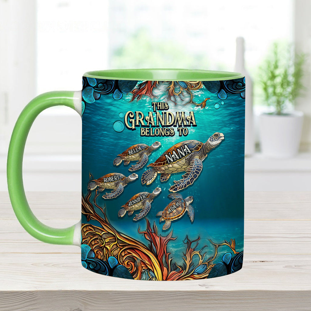This Grandma Belongs To - Personalized Grandma Accent Mug
