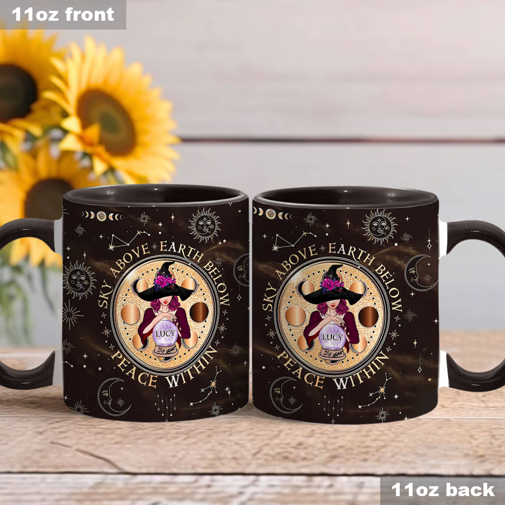 As Above So Below - Personalized Witch Accent Mug