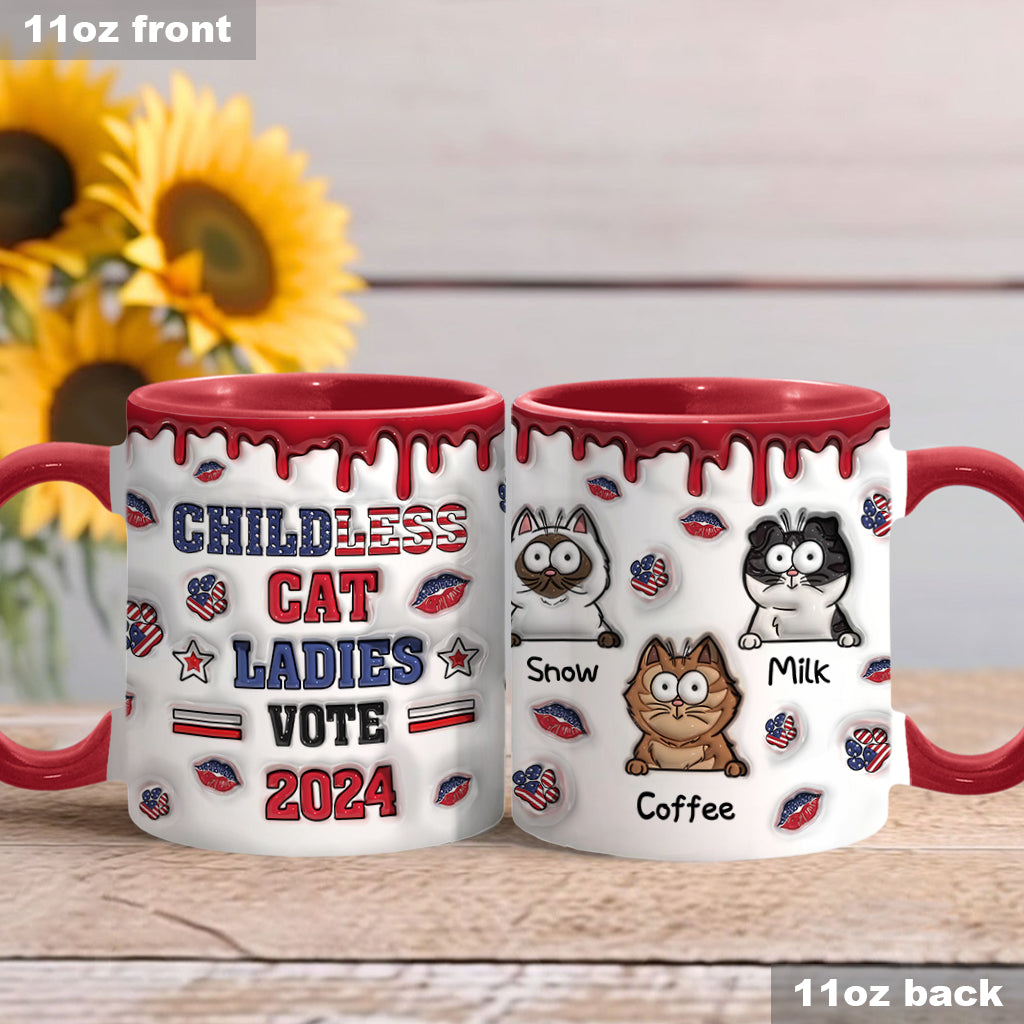 Childless Cat Ladies - Personalized Cat Accent Mug