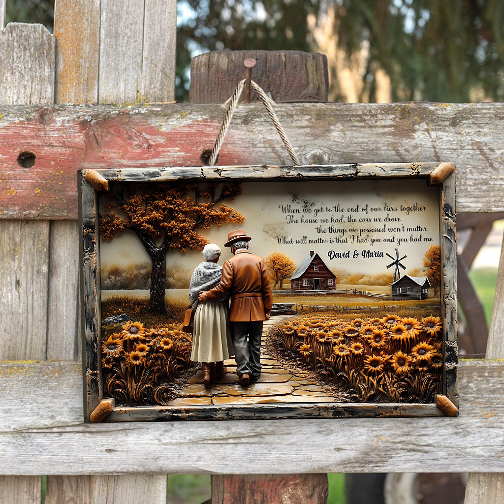 I Had You And You Had Me - Personalized Couple Custom Shaped Wood Sign