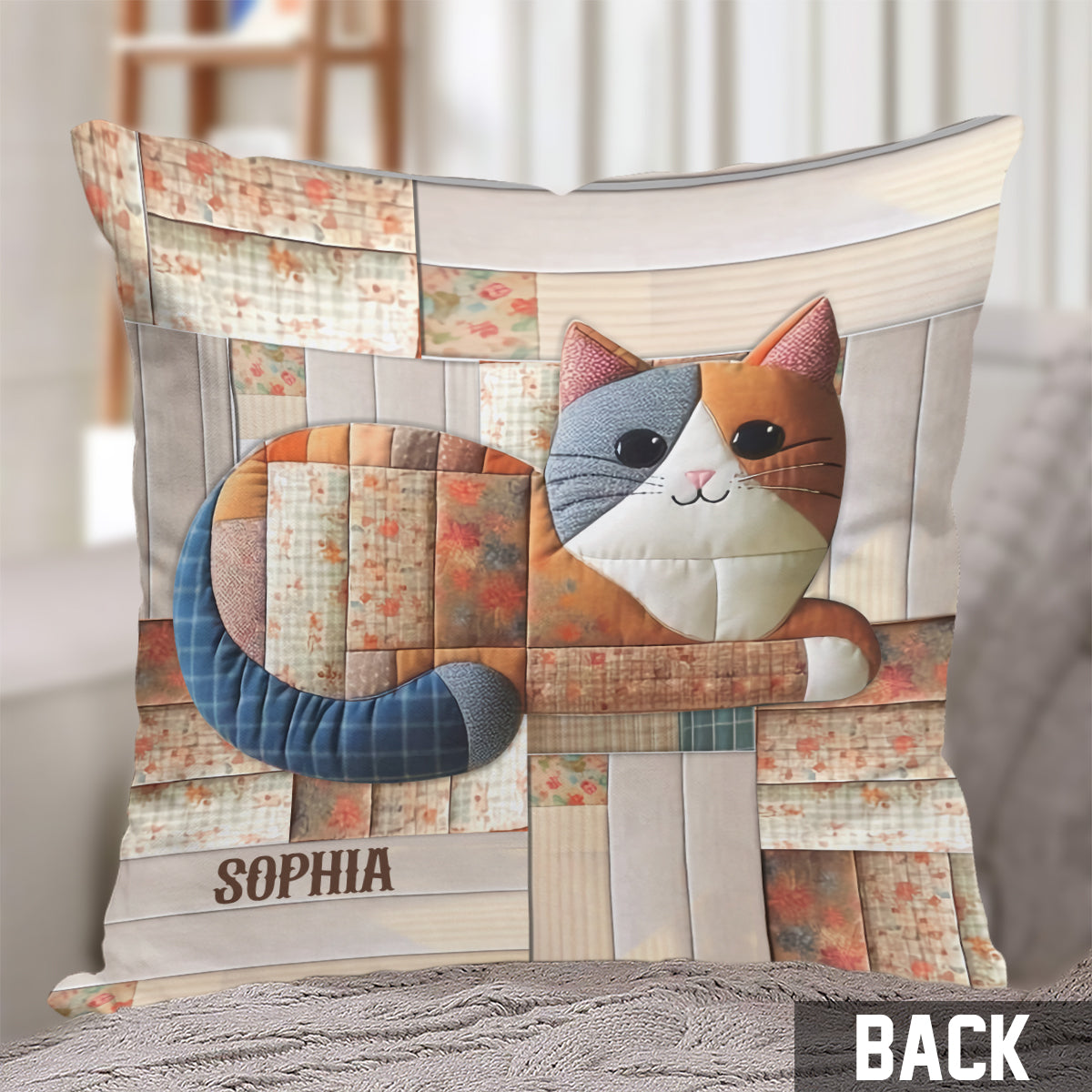 Cute Cat - Personalized Cat Throw Pillow