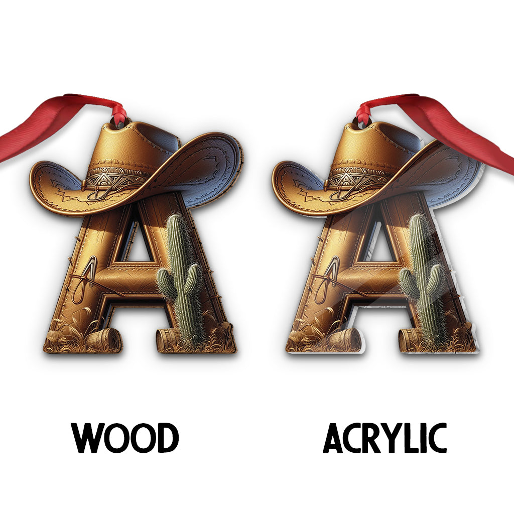Western Letters - Personalized Ornament