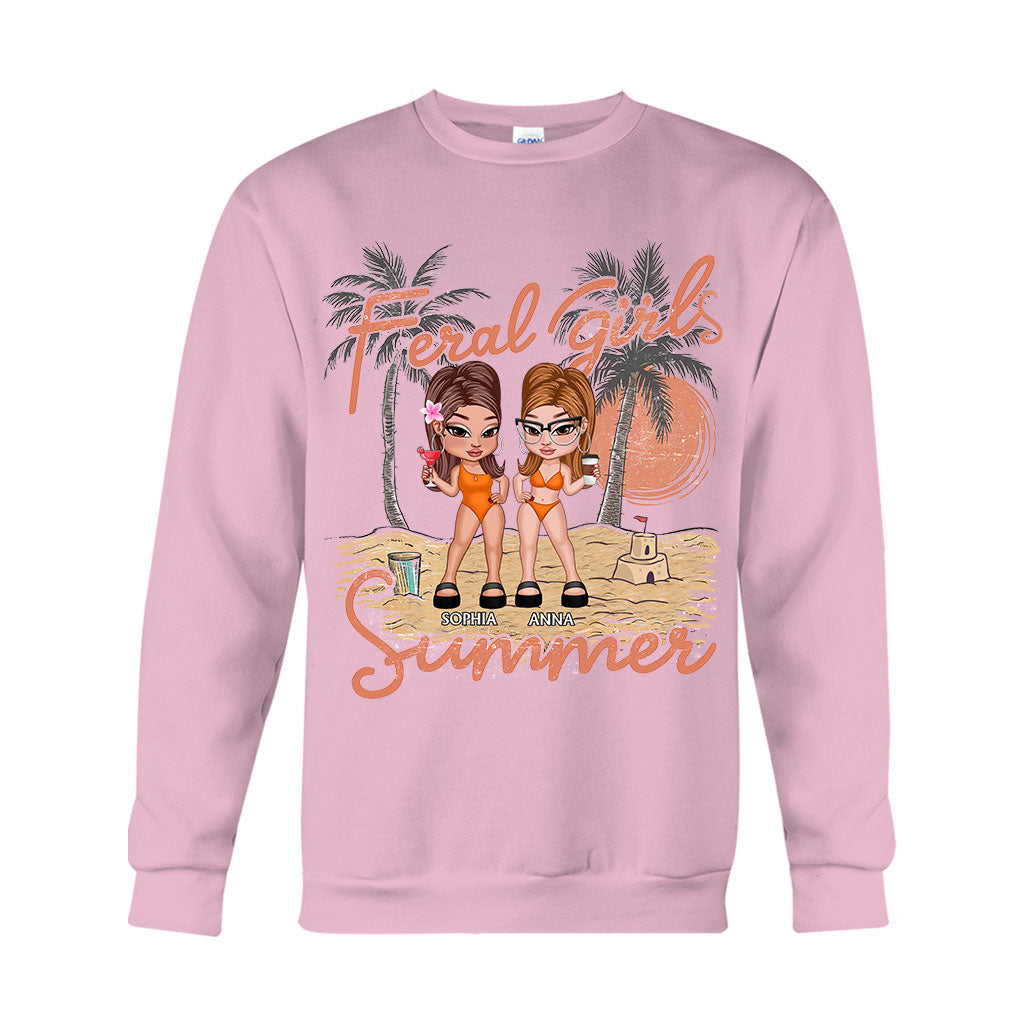 Feral Girls Summer - Personalized Bestie T-shirt And Hoodie