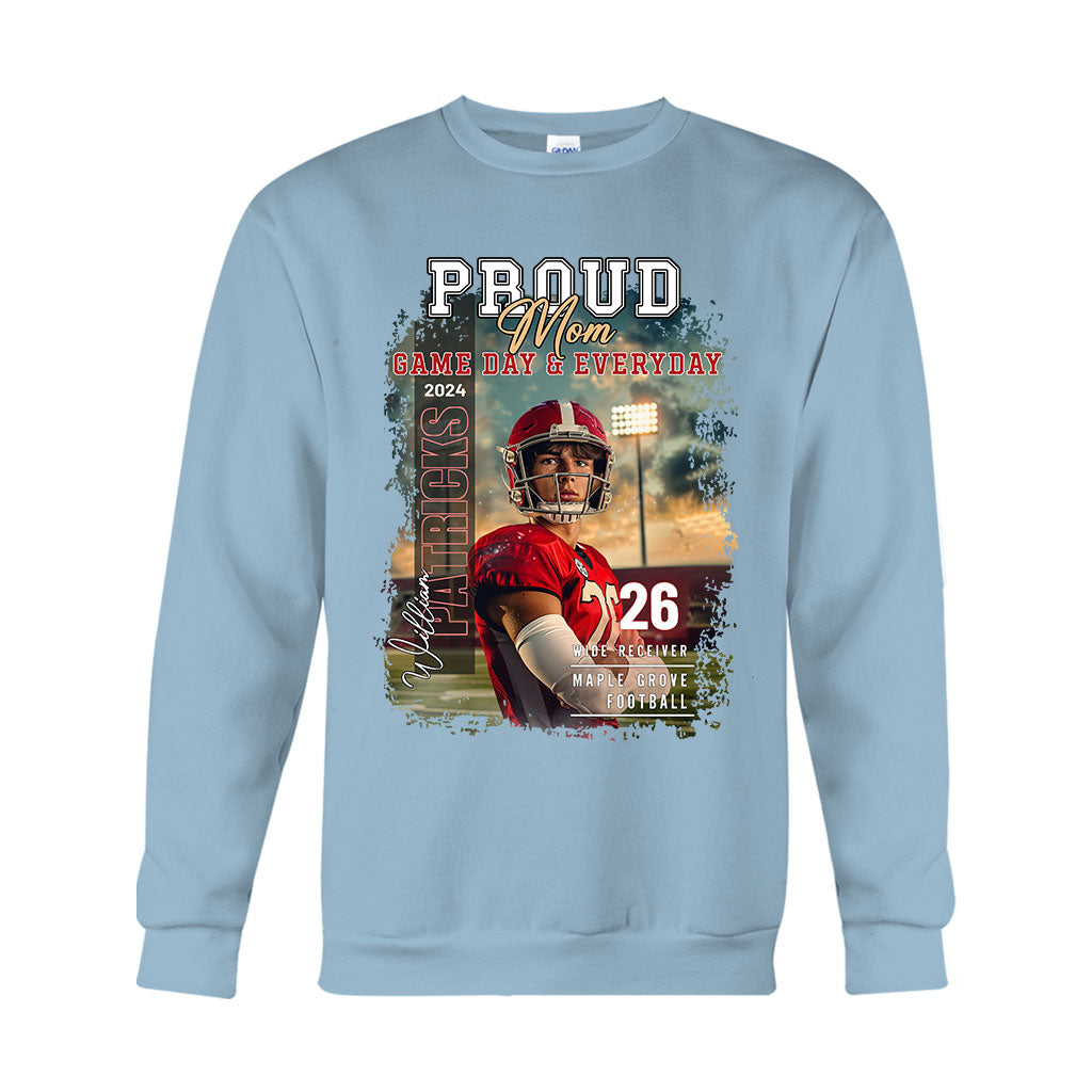 Pround Mom/ Dad/... Game Day & Everyday - Personalized Football T-shirt And Hoodie