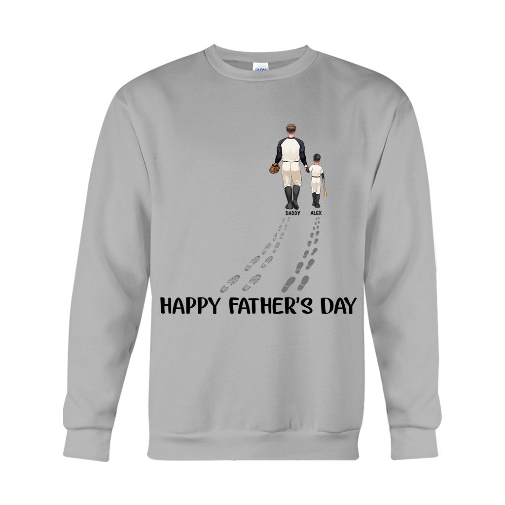 Happy Father's Day Baseball Dad - Personalized Baseball T-shirt And Hoodie