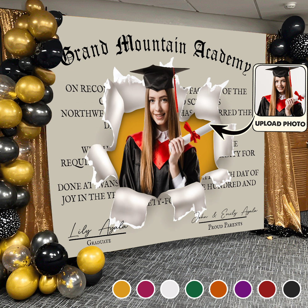 Diploma - Personalized Graduation Wall Tapestry