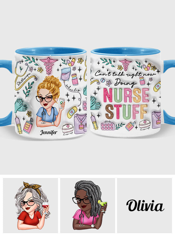 Mug personnalisé « Travail d'infirmière »