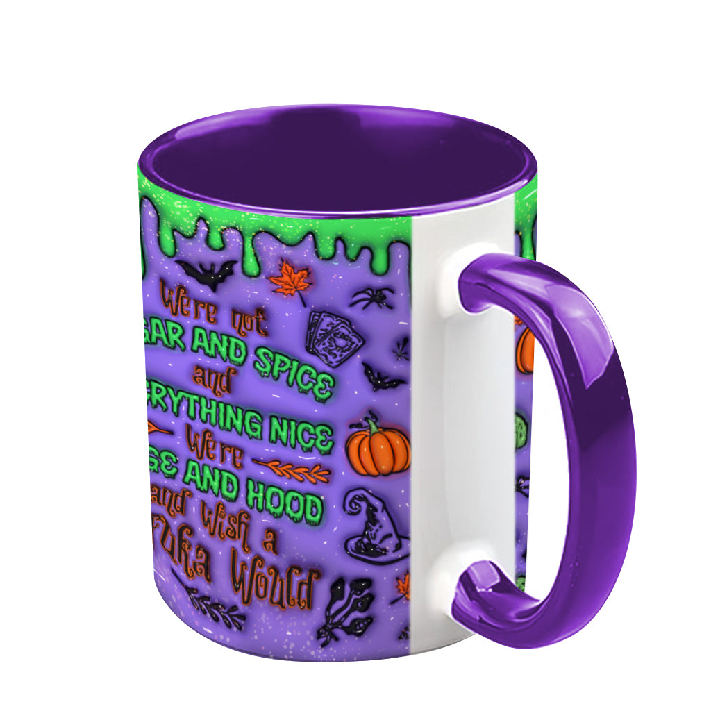 We're Not Sugar And Spice And Everything Nice - Personalized Bestie Accent Mug