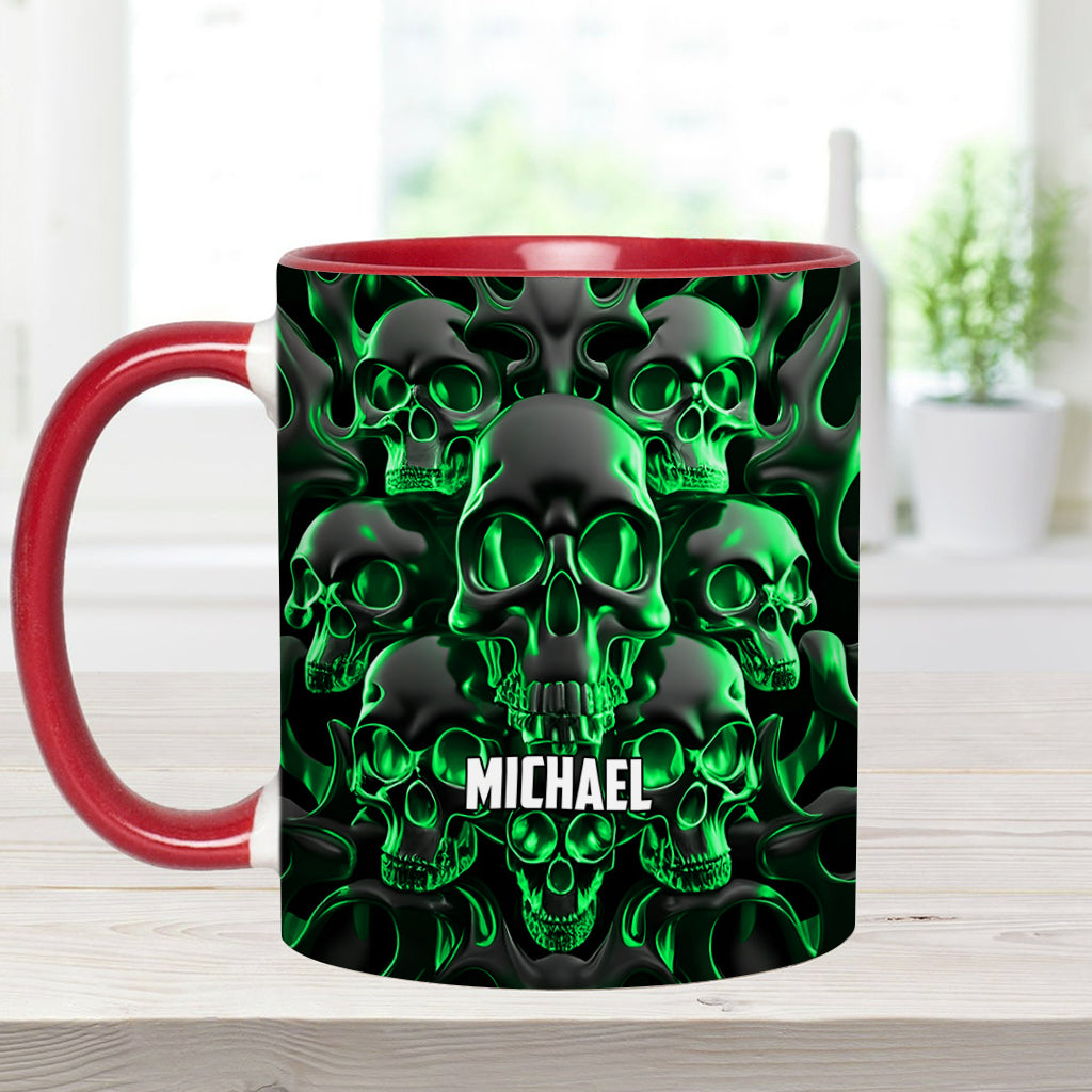 Melted Skull - Personalized Skull Accent Mug