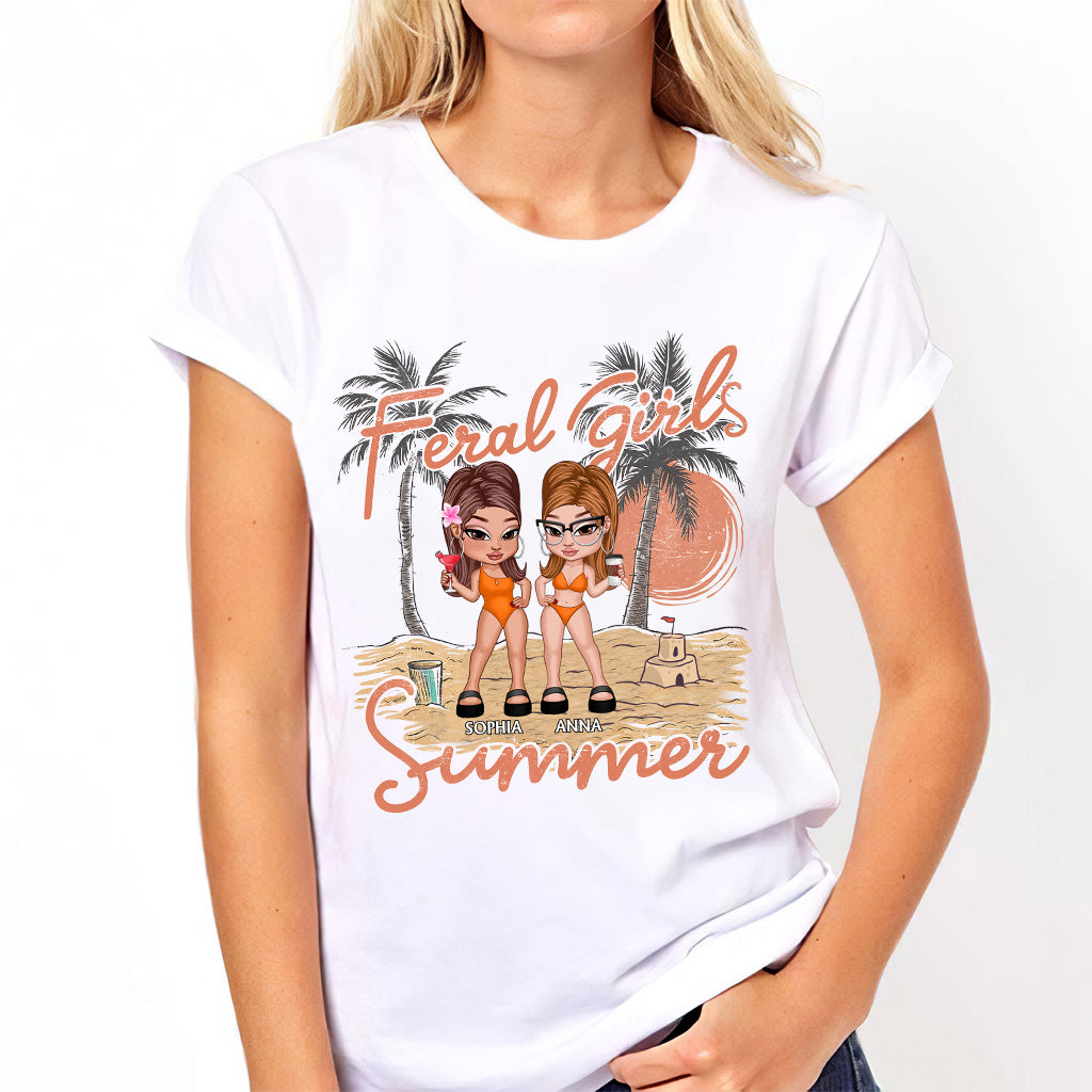 Feral Girls Summer - Personalized Bestie T-shirt And Hoodie