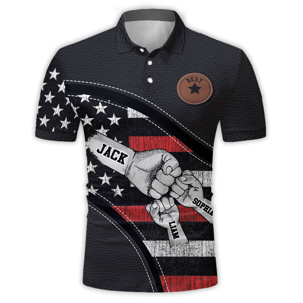 Wolf Pack - Personalized Father Polo Shirt