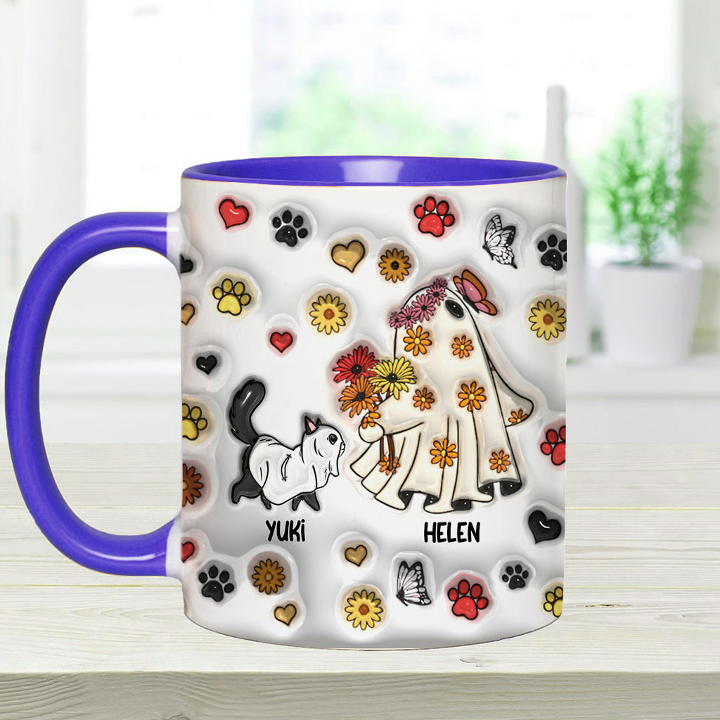 Cute Ghosts - Personalized Cat Accent Mug