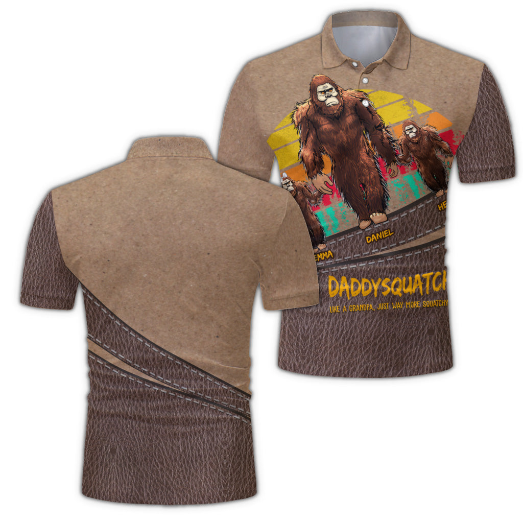 Dadsquatch - Personalized Father Polo Shirt