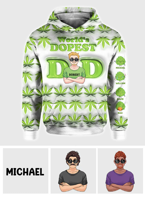 Dopest Dad Ever - Personalized Father All Over Shirt