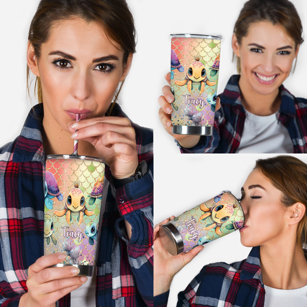 Cute Turtles - Personalized Turtle Tumbler