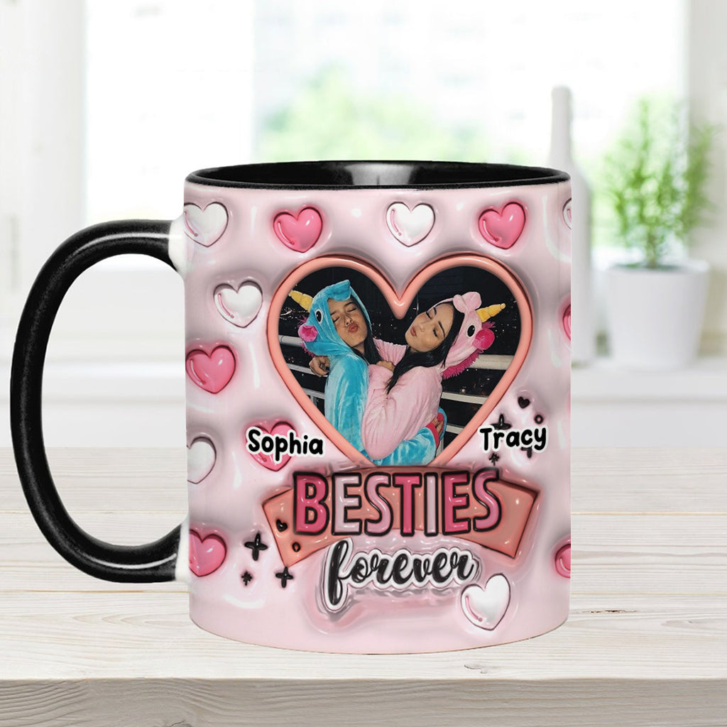 Besties forever - Personalized Bestie Accent Mug
