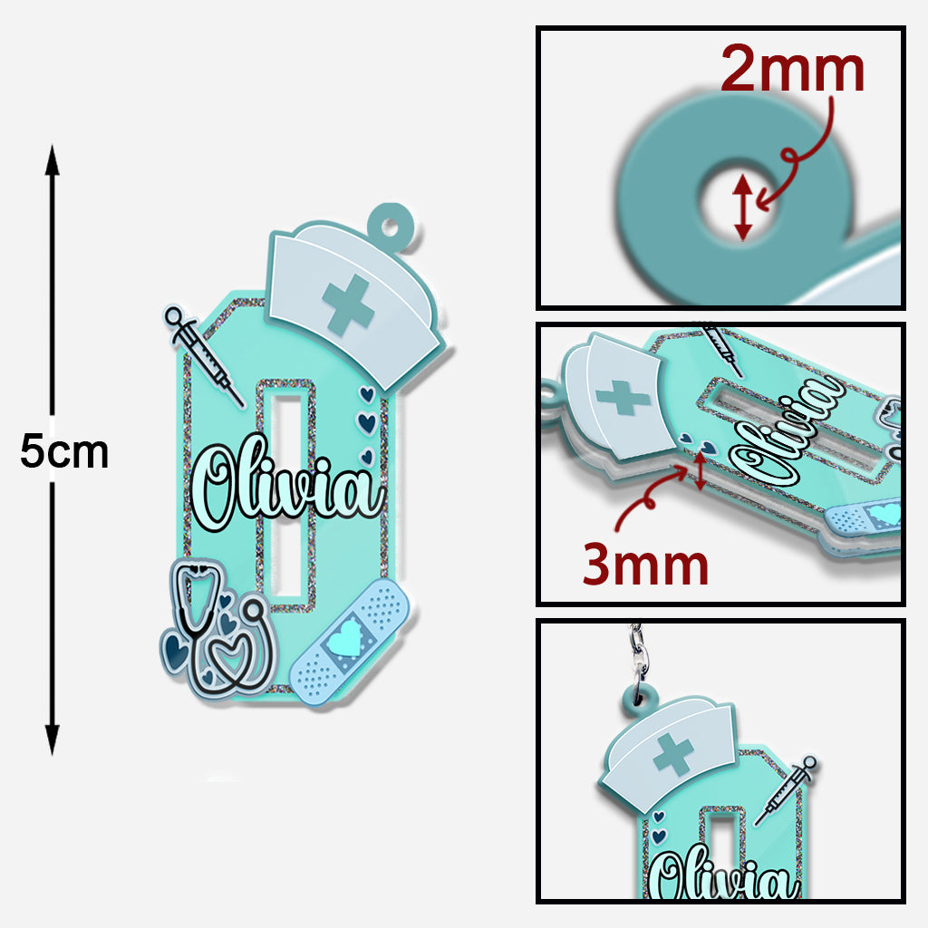 Nurse Letter - Personalized Nurse Keychain