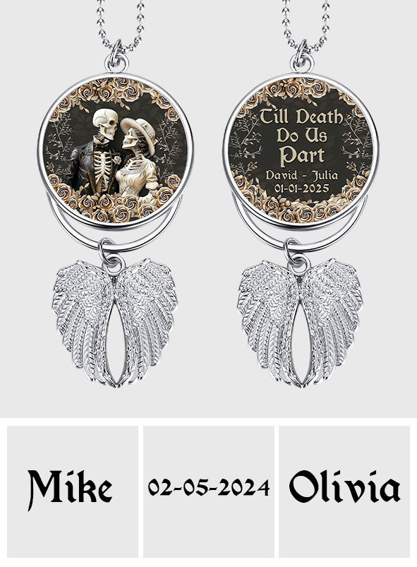 Till Death Do Us Part - Personalized Couple Wings Ornament