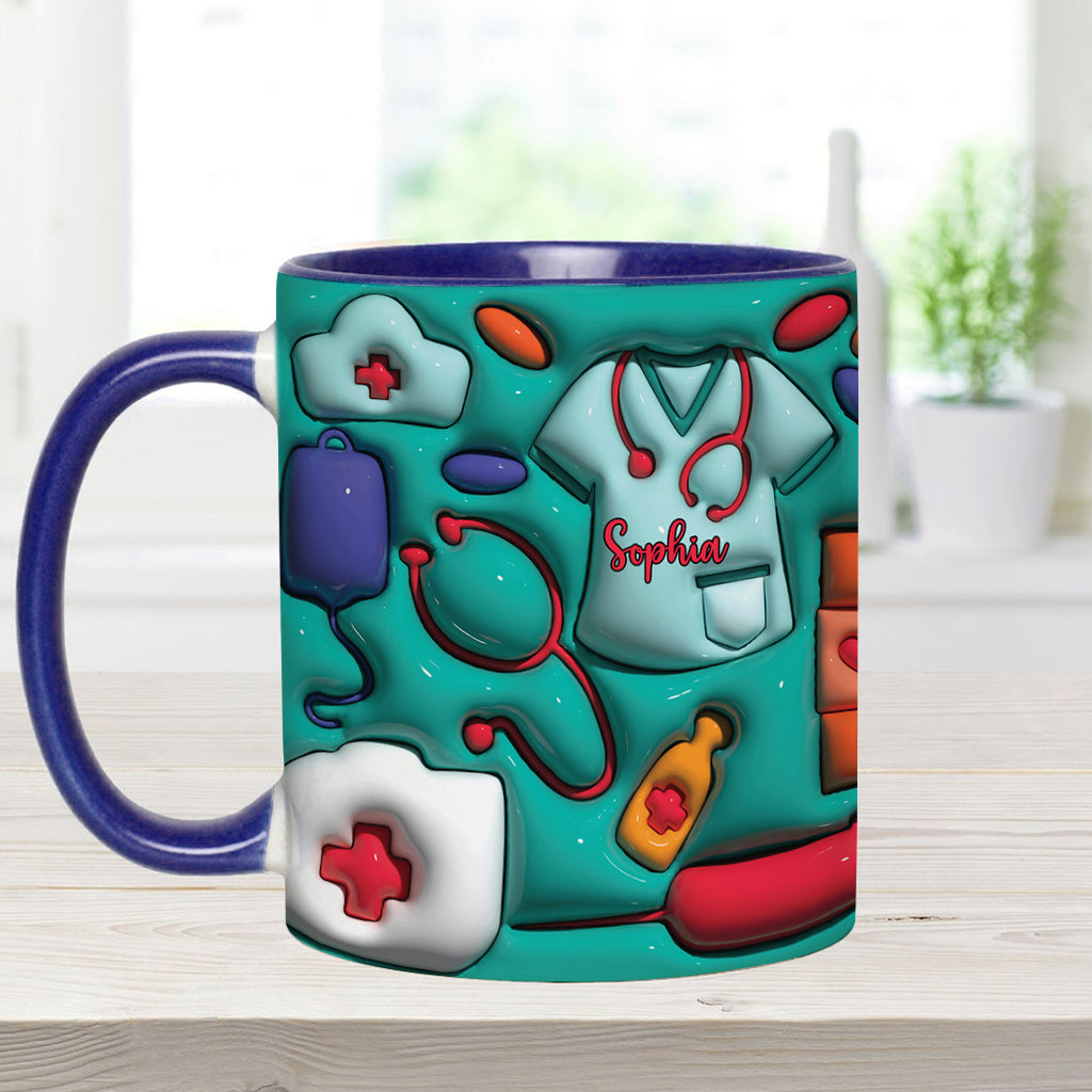 Puffy Nurse Mug - Personalized Nurse Accent Mug