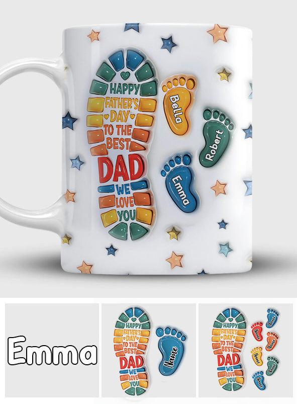 Happy Father's Day To The Best Dad - Personalized Father Mug