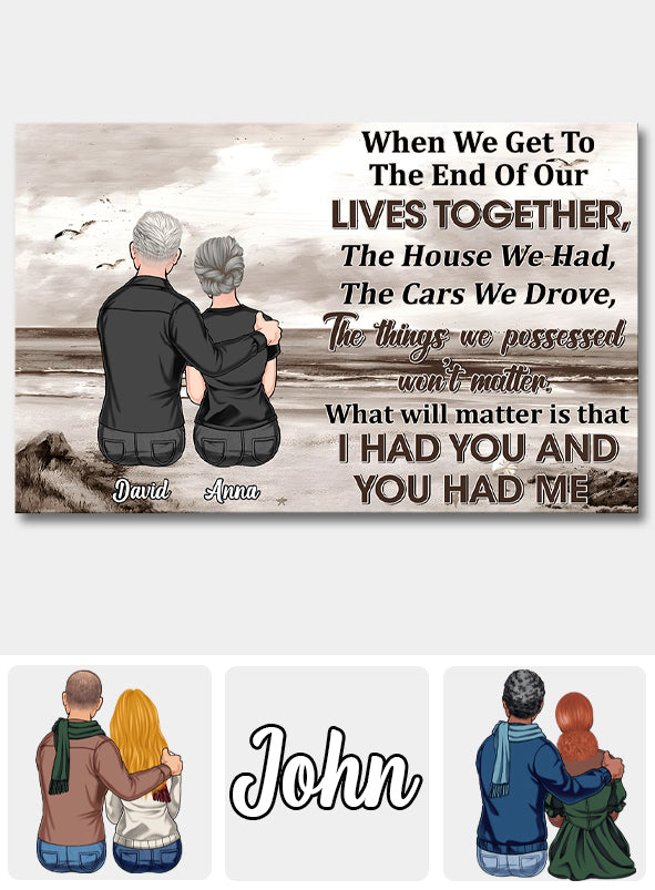 Old Couple When We Get - Personalized Couple Canvas And Poster